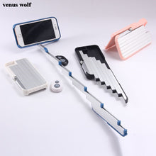 Selfie Stick Phone Case for iPhone with Bluetooth Wireless Camera Remote